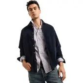 Pepe Jeans for man. PM3091440 River marine shirt (S), Casual, Cotton, Long sleeve, Navy