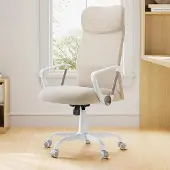 Songmics Ergonomisk kontorstol med justerbar høyde – Beige