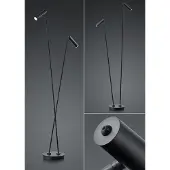 HELL LED-gulvlampe Tom, 2 lyskilde, svart
