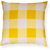 Nordstrand Putetrekk 60x63 cm - 100% bomull - Gule ruter