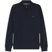 BOSS for man. 50566915 Half-zip mock neck sweatshirt Sense navy blue (XL), Casual, Cotton