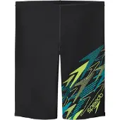 Speedo Badebukser - Medley Logo Jammer - Anthracite/Sitrus Green - - 11-12 år (146-152) - Badetøy