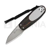 CIVIVI Purr foldekniv, Orange/Black/White G-10, Stonewash