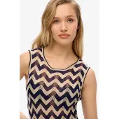 Superdry Zig Zag Ermeløs Kjole