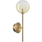 Ideal Lux vegglampe Equinoxe, messing/ravfarget, høyde 45 cm