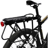 24hShop Bagasjebrett til sykkel 26–29″ / bagasjebærer i aluminium med hurtigfeste