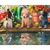 Titanum Maling etter tall - 30x40 cm Valper
