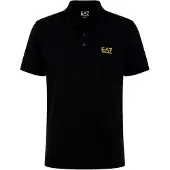 Emporio Armani for man. 8NPF14_PJVQZ Core Identity polo shirt in black stretch cotton (XL), Casual, Sport, Multisport, Short sleeve