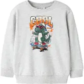 Name it Collegegenser - NmmLorenzo - Light Grey Melange - - 5 år (110) - Collegegenser