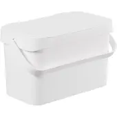 Smartstore Bioavfallsbeholder Collect Biowaste, 5 L, hvit bioavfallskurv med håndtak og holderring - 1 stk (320110)