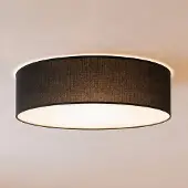 Milagro Lighting Taklampe Marshall, svart, rotting, Ø 50 cm, E27