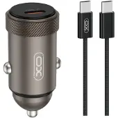 XO Billader med USB-C PD 30 W - inkl. USB-C til USB-C-kabel