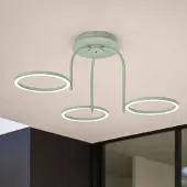 LUCANDE LED utendørs taklampe, Sylvara, grønn, CCT, 3 lyskilder