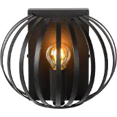 Lucide Vegglampe Manuela med burskjerm, svart