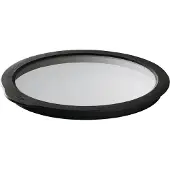Rösle lokk for ferskvare 28 cm glass/silikon gjennomsiktig/svart