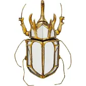 Kare veggobjekt Beetle Mirror, polyresin, glass, gull