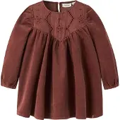 Lil´ Atelier Lil' Atelier Kjole - Corduroy - NmfOnellas - Mahogni - - 5 år (110) - Kjole