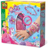 SES Creative Glitter dreams - Glitterarmbånd, Smykkesett for barn, 4 år, Blå, Rosa, Lilla, 1 stk