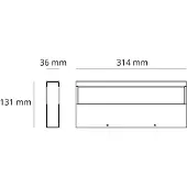 LINEA LIGHT LED-vegglampe Regolo, hvit, 31 cm, opp/ned, 38 W, 930