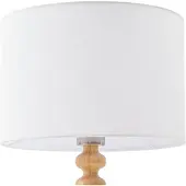LUCANDE bordlampe Karlie, høyde 45 cm, hvit, tre, E27