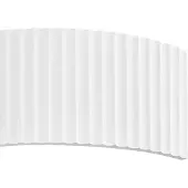 LINDBY vegglampe Naike, hvit, ribbet utseende, gips, 15 cm