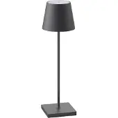 Sigor Nuindie LED oppladbar bordlampe, USB-C, svart, IP54, dimbar