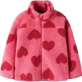 Name it Fleecejakke - Teddy - Noos - NmfMonica - Blomstrende Gin - - 2 år (92) - Fleecejakke