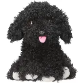 TOPModel Plush Dog Black Bamse