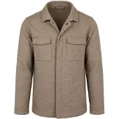 Suitable Overshirt Twill Beige Størrelse