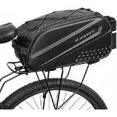 Wozinsky Bicycle Luggage Rack Bag with Long Strap - Black