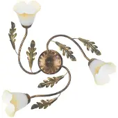ONLI Taklampe Quercia 3 lyskilder krem/bronse/grønn