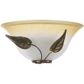 ONLI Vegglampe Mira, krem/bronse, glass, 30 cm bred, E27