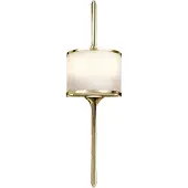 Kichler LED-vegglampe Mona IP44 h 55,9cm polert messing