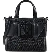 Armani Exchange for woman. XW000392AF26444MC043 Susy bag with black braided texture (OSFA), Casual, Polyester