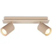 Briloner Downlight Ida, beige, 2 lyskilder, plast/metall