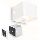 Briloner LED-vegglampe med batteri Barro, hvit, bredde 8 cm, metall, sensor