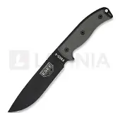 ESEE Model 6, black/black, tan plastic sheath