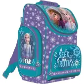 Frost Frossen Skolesekk - Lilla/Turkis m. Trykk - - OneSize - Skolesekk