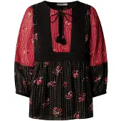 Pepe Jeans for woman. PL3051571 Geronima black blouse (XS), Casual, Viscose, 3/4 Sleeve