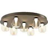 Stars of Light LED-taklampe FERRO 56 cm, 7 lamper, bronse/brun