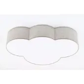 TK Lighting Taklampe Cloud, beige, 63 cm lang, tekstil, sky, E27