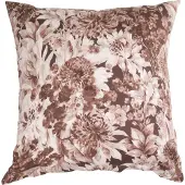 Nordstrand Putetrekk 60x63 cm - 100% bomullssatin - Brune blomster