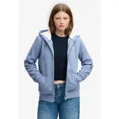 Superdry Signature Embroidered Borg Genser Med Hel Glidelås