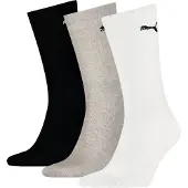 Puma Crew Sock (3-Pack), Clothing, White/Grey/Black, 35-38