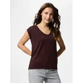 Pieces Billo Lurex Stripes Ermeløs T-skjorte