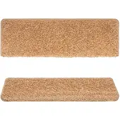 vidaXL Trappematter 15 stk 65x21x4 cm beige rektangulær kant