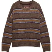 Superdry Slouchy Brushed Stripe Genser