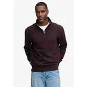 Superdry for man. M2014700A Essential Serif Logo Half burgundy half-zip sweatshirt (XXL), Casual, Cotton