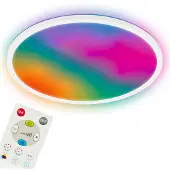 Briloner LED-taklampe Happy, RGBIC, CCTIC, hvit, fjernkontroll