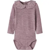 Name it Body I/e - Ull - Hullmønster - NbfWang - Paddehatter - - 50 - Langermet Body